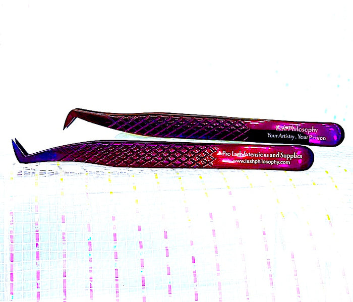 #7 Curved Boot Tweezer Purple Collection